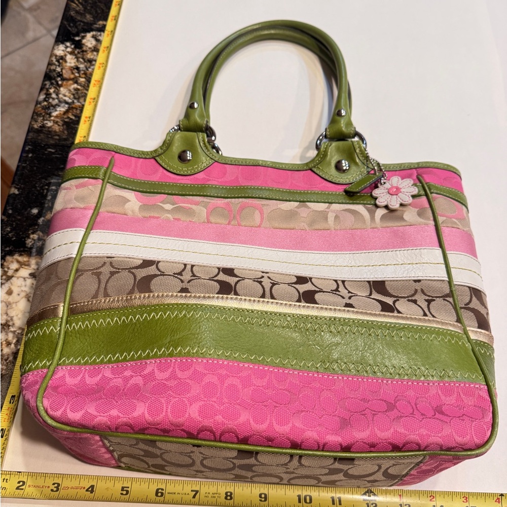 Coach Patchwork Tote Broad Stripes Women’s